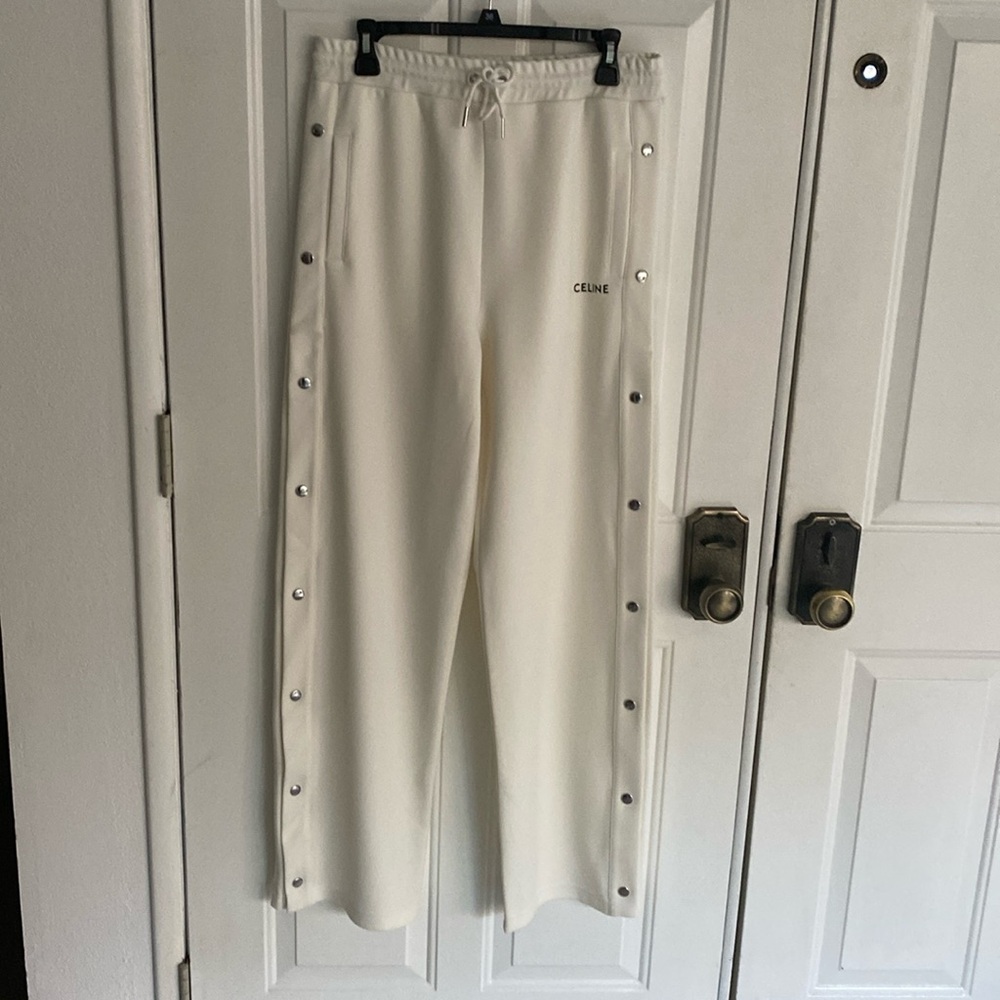 Celine Snap Track Pants in Double Face Jersey